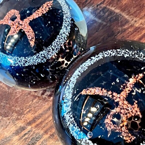 2 Abstract Handblown Paperweights - Picture 3 of 10